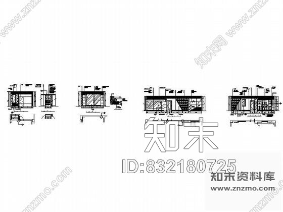 图块/节点别墅地下娱乐台球室装修立面图cad施工图下载【ID:832180725】