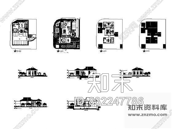 图块/节点新加坡豪华别墅平面方案cad施工图下载【ID:832247786】