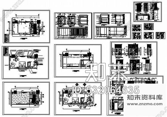 施工图单人间精装全图cad施工图下载【ID:532064635】