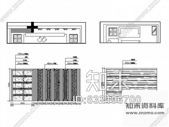 图块/节点玻璃不锈钢背景KTV包间立面图cad施工图下载【ID:832196700】