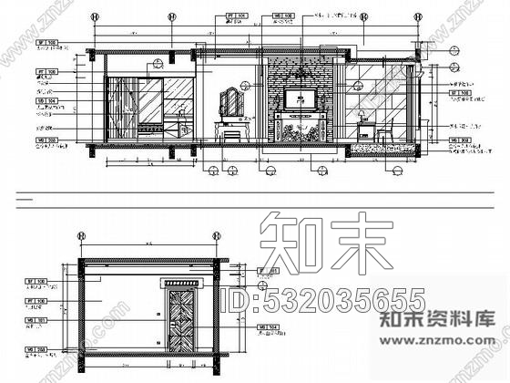 施工图广东豪华酒店客房装修CAD竣工图含实景cad施工图下载【ID:532035655】