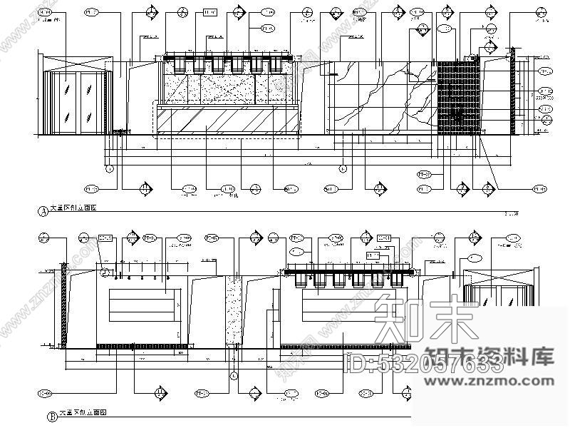 施工图北京现代中式商务酒店室内装修图cad施工图下载【ID:532057633】