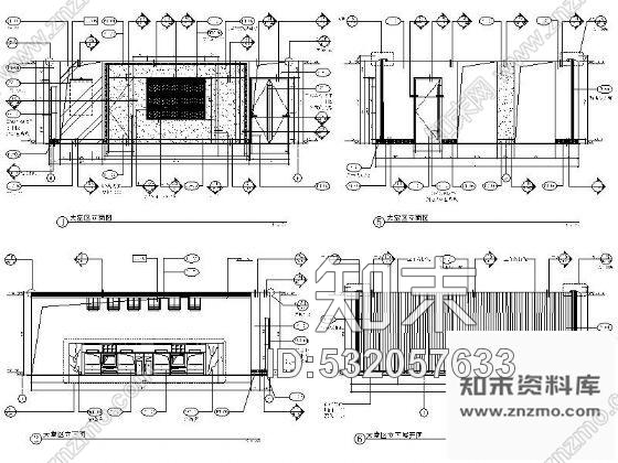 施工图北京现代中式商务酒店室内装修图cad施工图下载【ID:532057633】