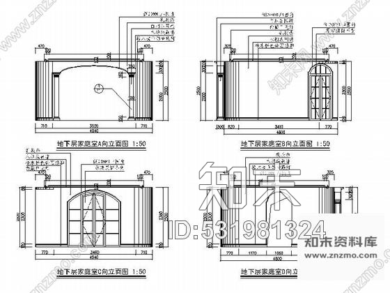 施工图北京温馨美式风格双层别墅样板房装修图含效果cad施工图下载【ID:531981324】