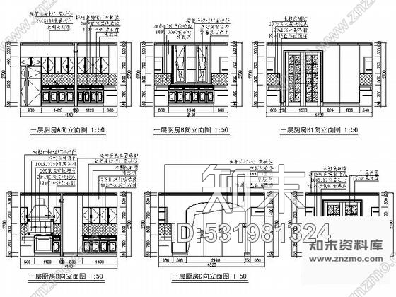 施工图北京温馨美式风格双层别墅样板房装修图含效果cad施工图下载【ID:531981324】