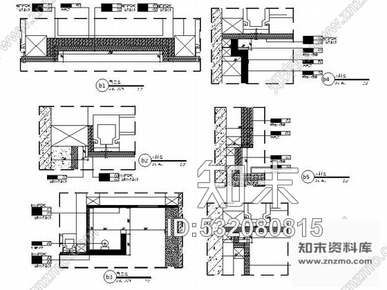 施工图山东现代风格五层办公室装修施工图cad施工图下载【ID:532080815】