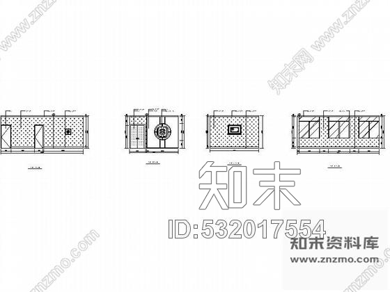 紫艺茶馆装修图cad施工图下载【ID:532017554】