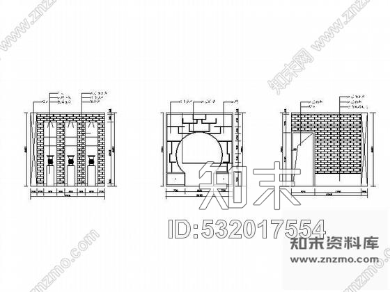 紫艺茶馆装修图cad施工图下载【ID:532017554】