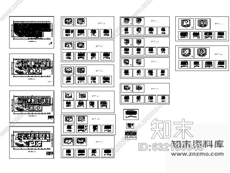 施工图经典KTV包间室内装修图cad施工图下载【ID:632130048】