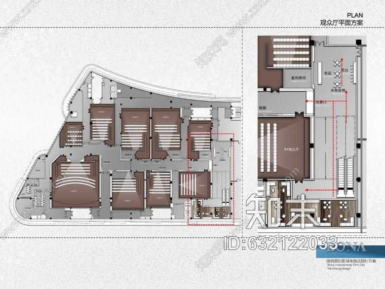 南昌BONA博纳国际影城南昌铜锣湾店室内设计方案+装修施工图+水暖电施工图cad施工图下载【ID:632122033】
