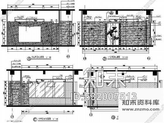 施工图吉林某现代时尚特色风味餐厅室内装修图cad施工图下载【ID:532007513】