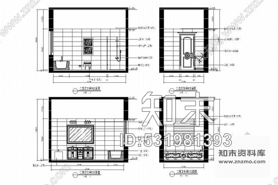 施工图豪华欧式两层别墅室内装修图含效果cad施工图下载【ID:531981393】