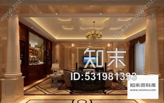 施工图豪华欧式两层别墅室内装修图含效果cad施工图下载【ID:531981393】