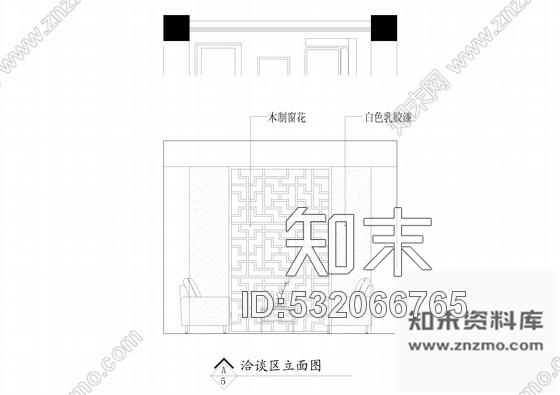 施工图四川徽派风格售楼部室内装修施工图cad施工图下载【ID:532066765】