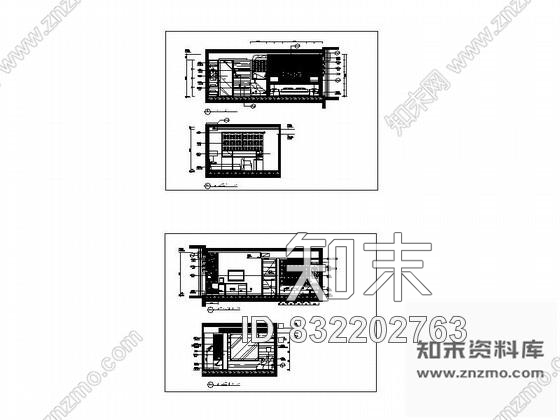 图块/节点现代主卧室立面图cad施工图下载【ID:832202763】