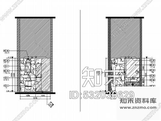 施工图重庆高档四星级酒店双人包间装修图cad施工图下载【ID:532036629】