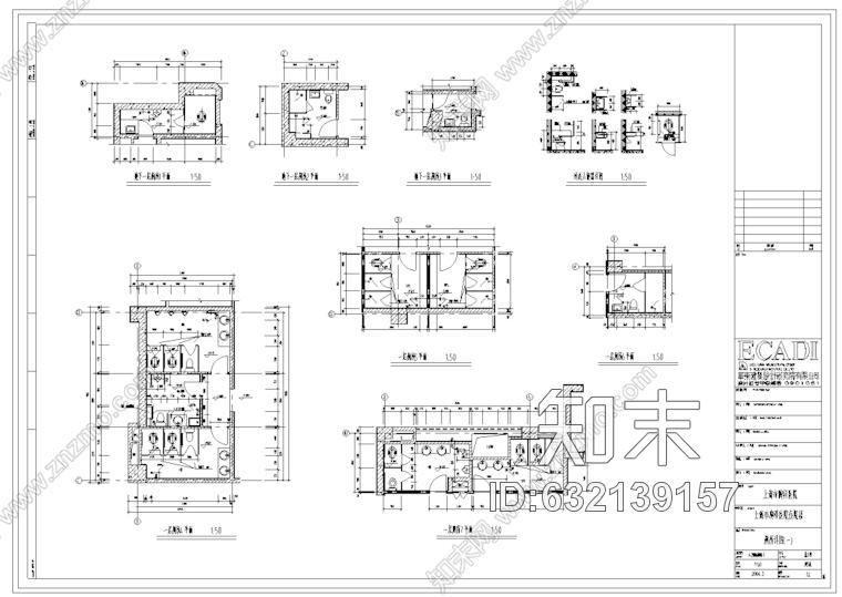 上海市胸科医院室内装修设计施工图102张cad施工图下载【ID:632139157】