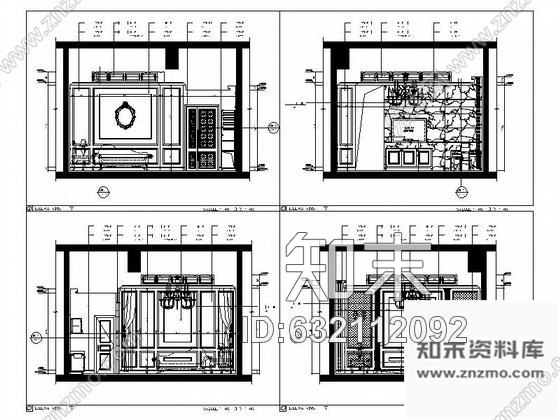 施工图浙江高档商务欧式风格娱乐会所室内装修施工图含效果cad施工图下载【ID:632112092】