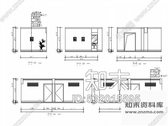 施工图四川遂宁某休闲茶楼室内设计装修图cad施工图下载【ID:532015595】