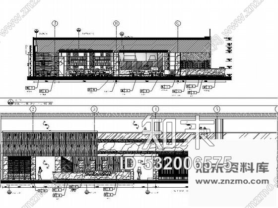 施工图上海时尚酒店全日餐厅室内装修图含效果cad施工图下载【ID:532006575】