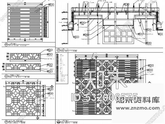 施工图上海时尚酒店全日餐厅室内装修图含效果cad施工图下载【ID:532006575】