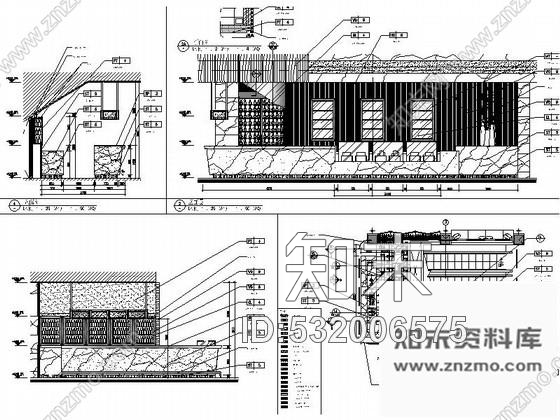 施工图上海时尚酒店全日餐厅室内装修图含效果cad施工图下载【ID:532006575】