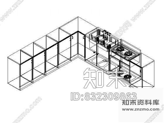 图块/节点CAD厨具三维图块施工图下载【ID:832309863】