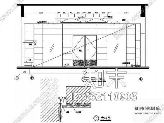 福建博物馆-积翠园西门厅装修图cad施工图下载【ID:532110905】