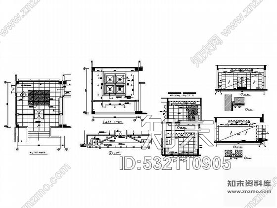 福建博物馆-积翠园西门厅装修图cad施工图下载【ID:532110905】