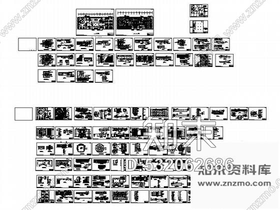 施工图休闲酒店二层装修设计施工图cad施工图下载【ID:532062686】