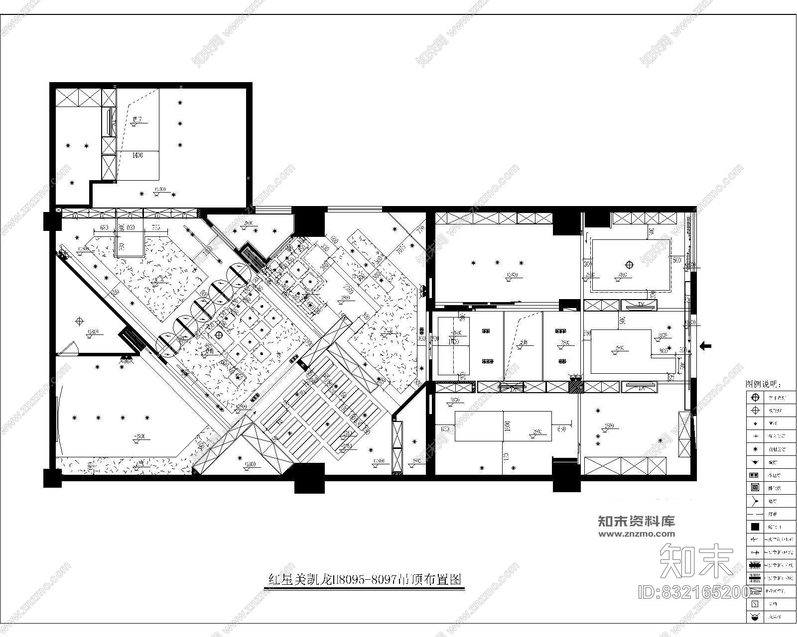 译景复合空间混搭风格室内装修cad施工图cad施工图下载【ID:832165200】