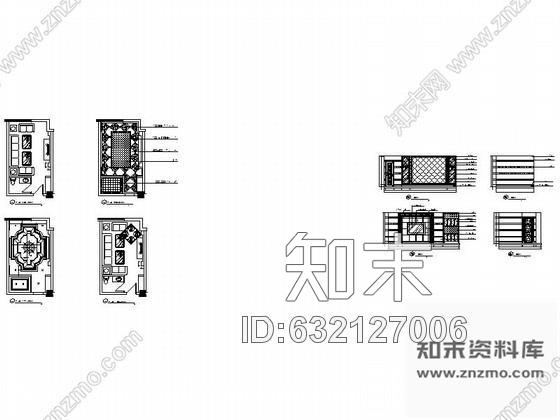 施工图某欧式娱乐会所包房14装修图cad施工图下载【ID:632127006】