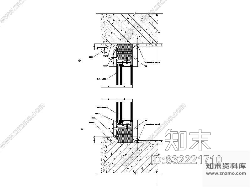 图块/节点某铝窗详图cad施工图下载【ID:832221710】