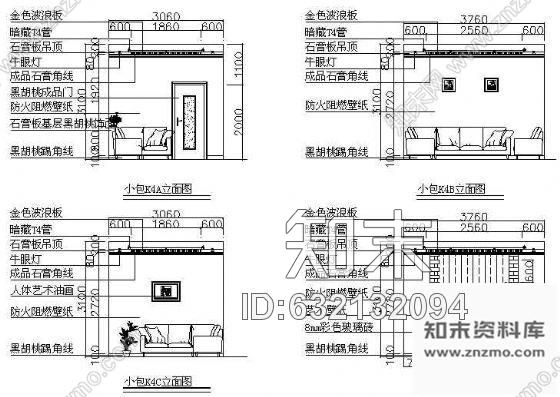 施工图某小型KTV装修图cad施工图下载【ID:632132094】