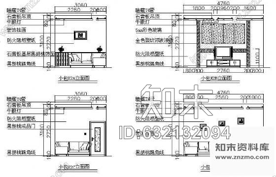 施工图某小型KTV装修图cad施工图下载【ID:632132094】