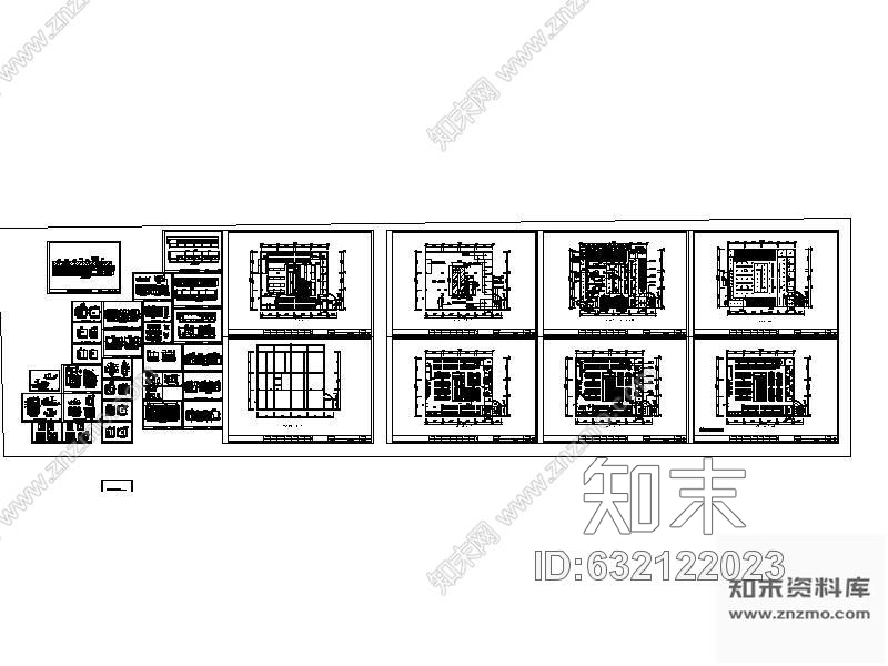 施工图某大型网络会所装修图施工图下载【ID:632122023】