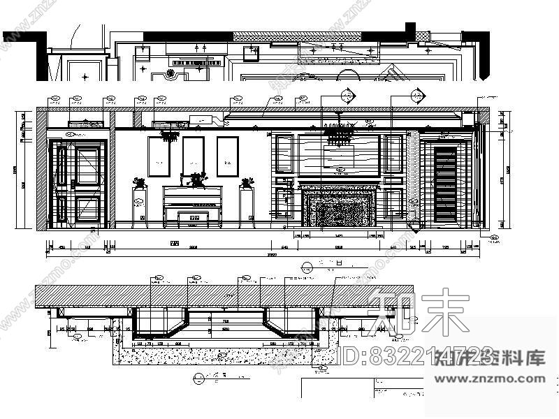 图块/节点欧式客厅详图cad施工图下载【ID:832214723】