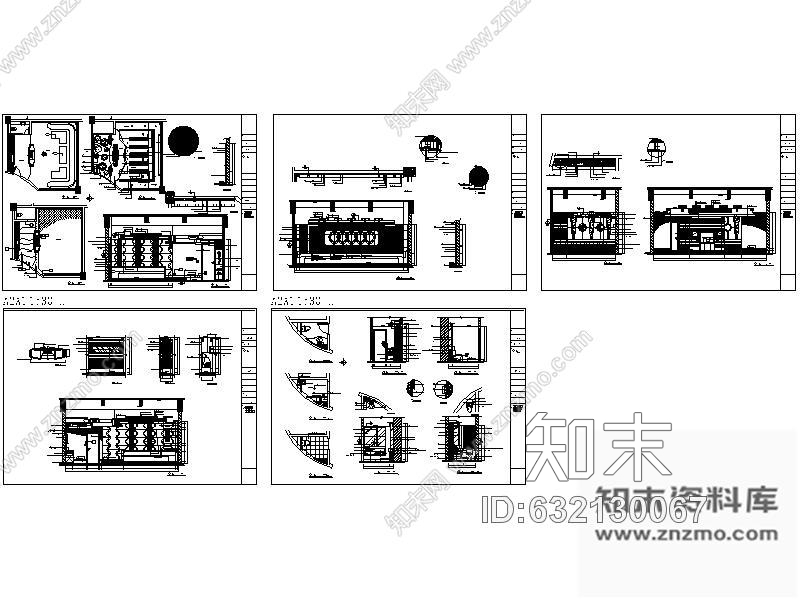 施工图奢华KTV包间装修图cad施工图下载【ID:632130067】