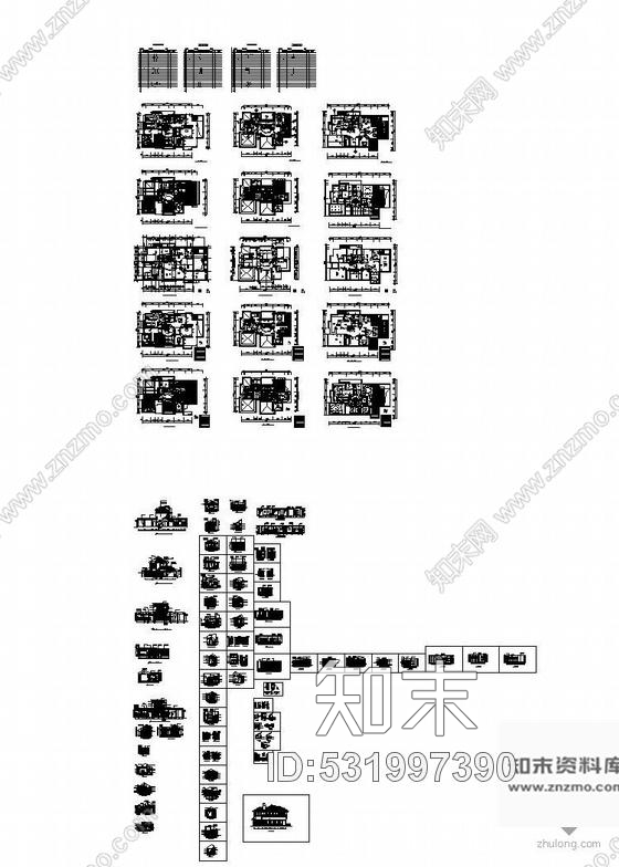 施工图某高尔夫别墅装修图cad施工图下载【ID:531997390】