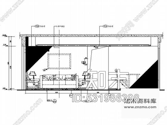 施工图佛山某豪宅小区三居室样板间室内装修图cad施工图下载【ID:531986398】