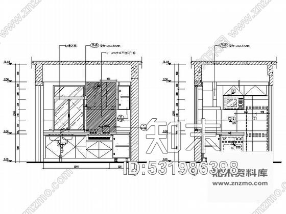 施工图佛山某豪宅小区三居室样板间室内装修图cad施工图下载【ID:531986398】