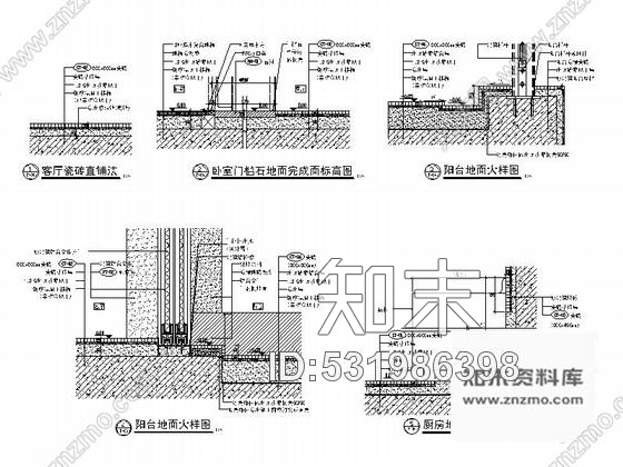 施工图佛山某豪宅小区三居室样板间室内装修图cad施工图下载【ID:531986398】