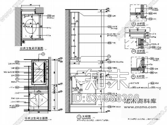 施工图佛山某豪宅小区三居室样板间室内装修图cad施工图下载【ID:531986398】