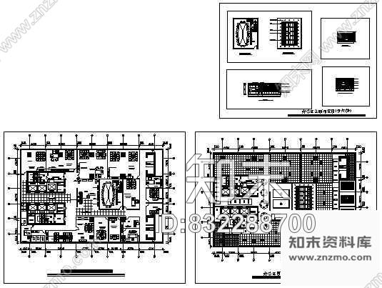 图块/节点办公楼装修布置图cad施工图下载【ID:832288700】