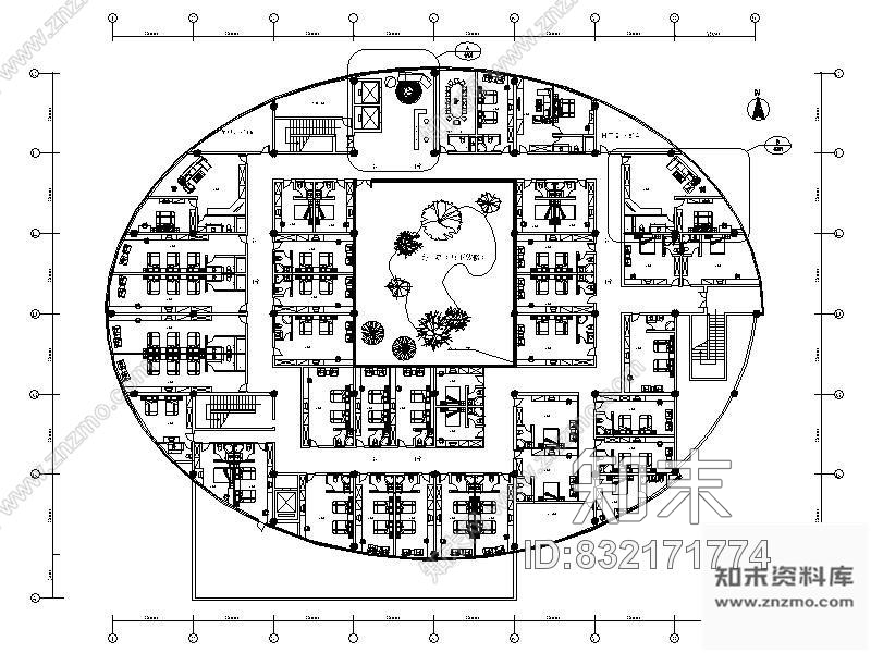 图块/节点洗浴会所平面图cad施工图下载【ID:832171774】