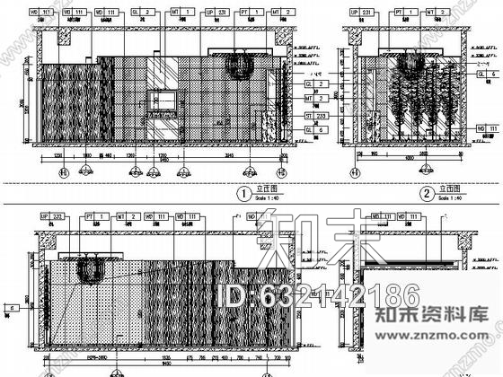 施工图北京现代风格餐厅包房装修施工图含效果cad施工图下载【ID:632142186】