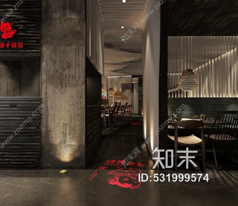 新中式餐饮空间装修施工图附效果图+概念方案cad施工图下载【ID:531999574】