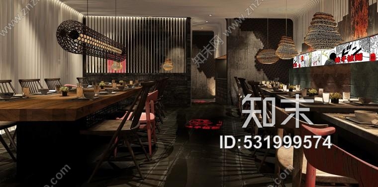 新中式餐饮空间装修施工图附效果图+概念方案cad施工图下载【ID:531999574】