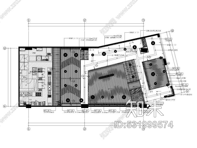 新中式餐饮空间装修施工图附效果图+概念方案cad施工图下载【ID:531999574】