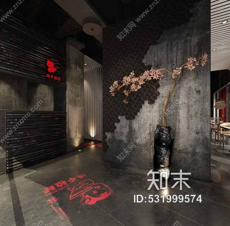 新中式餐饮空间装修施工图附效果图+概念方案cad施工图下载【ID:531999574】